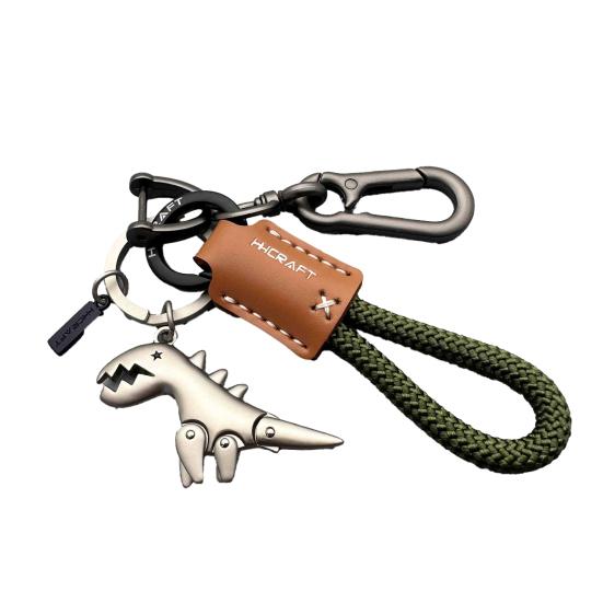 Dinosaur Charm Keychain Zinc Alloy Animal Keyring Keys Backpacks Handbags Keychain Stylish Accessories