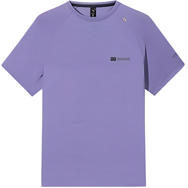

Anta Running Series Sports Casual Simple Solid Color Round Neck Pullover Short Sleeve T-Shirt Men Tops Twilight-Purple 152525101-1 XL