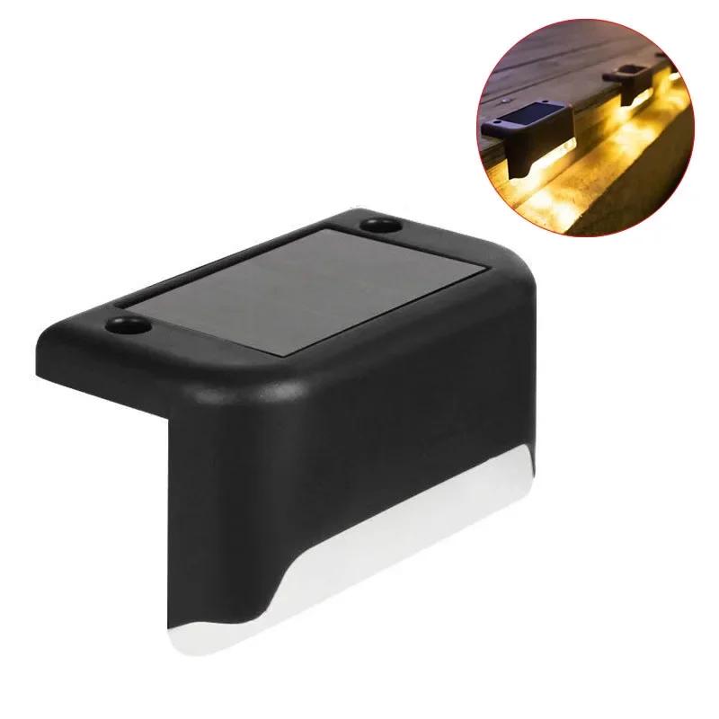 4~16PCs LED Solar Step Lamp Path Stair Outdoor Garden Lights Waterproof Balcony Light Decoration for Patio Stair Fence Light