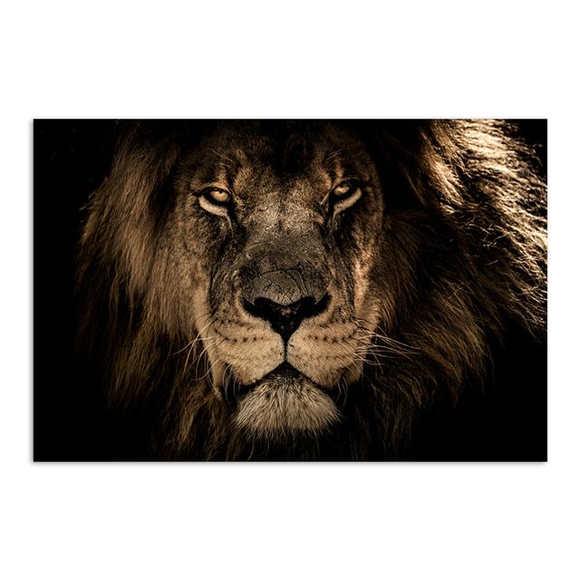 

Африканские львы, холст, картина, настенное искусство, постеры с дикими животными и принты, изображения льва Куадрос для украшения гостиной, фреска 50x75cm