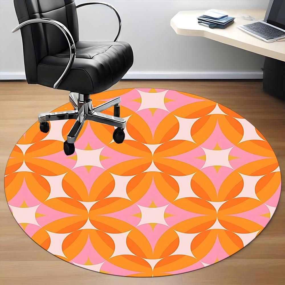 1pc Mandala Office Round Rug, Carpet for Office, Gaming, Lightweight Round Floor Mat yy260205044