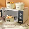 316 Stainless Steel Insulated Microwave Bento Lunch Box with Soup Bowl, Round Gift Set for Office Workers and Students.
