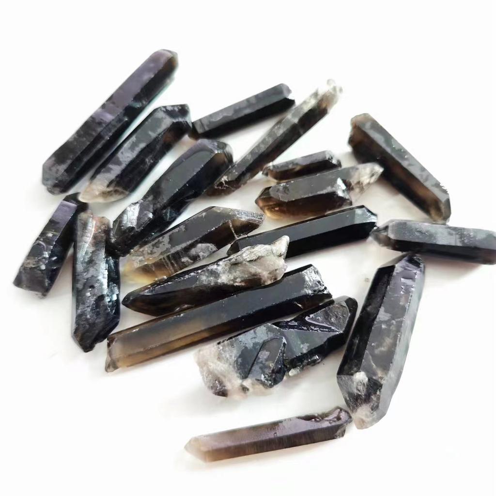 Natural Smoky Quartz Crystal Point Lemurian Specimen Energy Healing Reiki Rough Rocks Specimen Mineral Home Decoration Stone