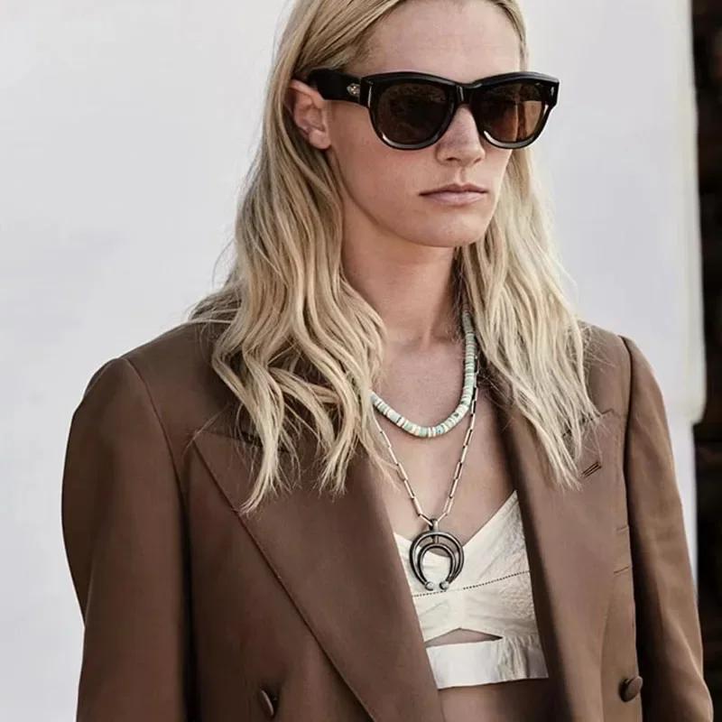 Acetat Sonnenbrille CAAN Herren Damen Ovaler Rahmen Top Qualität Luxus Mode Handgefertigt Japanisch Retro Outdoor Marke Brille UV400