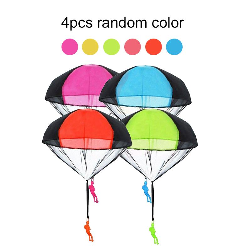 2/4 Adet Mini El Atılan Paraşüt Çocuklar İçin Dış Mekan Yenilikçi Eğlenceli Oyuncaklar Eğitici Ebeveyn-Çocuk Etkileşimi Uçan Spor Hediye TMZ