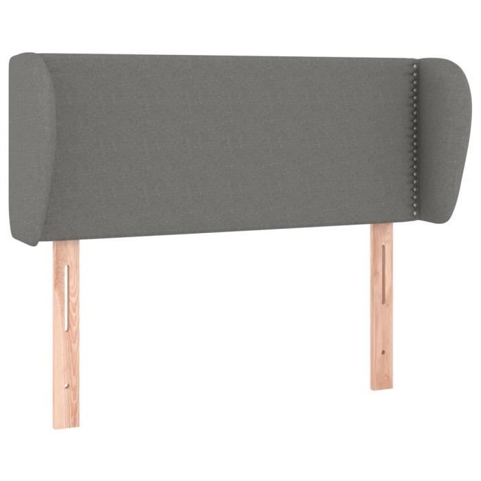 VidaXL Headboard with Ears Dark Grey 103x23x78-88 Cm Fabric3116995