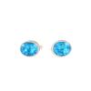 Swiss Blue Topaz Gemstone 925 Sterling Silver Jewelry Handmade Cufflinks 0.59" CL-2-2