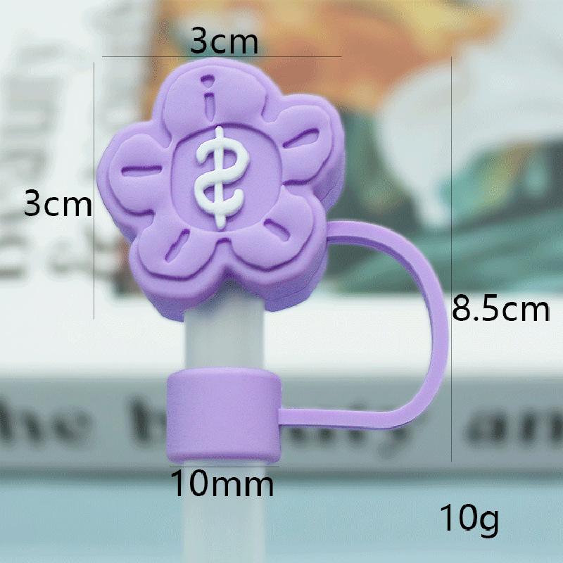 Flower Straw Stopper Flower Shape Drinking Straw Tips Lids Straw Caps Protector Dust Proof Plugs Drinking Supplies