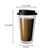 1/2/6 Stück Klare doppelwandige Glas-Kaffeebecher Spülmaschinenfest Reise-Kaffeebecher Heiß- oder Kaltgetränk