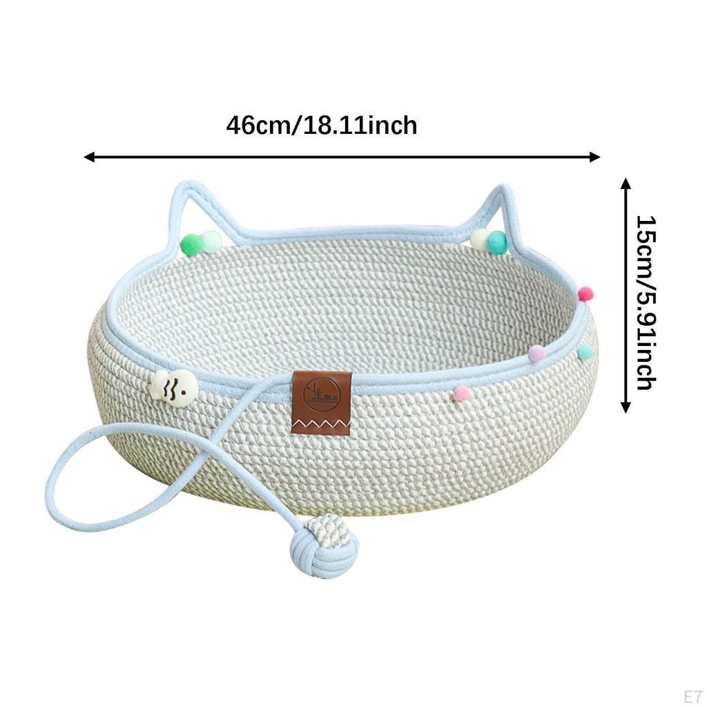 Cat Bed Basket for Small Pets with Scratch Mat And Washable Features