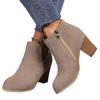 Large size high-heeled fashion boots autumn and winter new short tube outer wear side zipper fashion women's boots wish