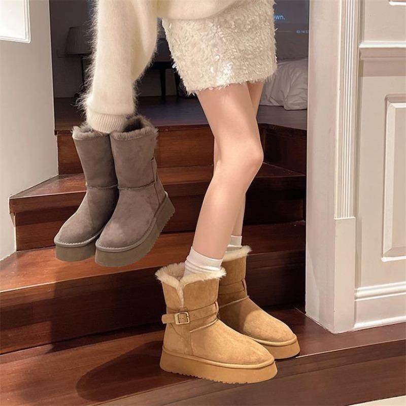 New Style Snow Boots, Thick-soled and Fleece Women's Shoes, Cotton Shoes