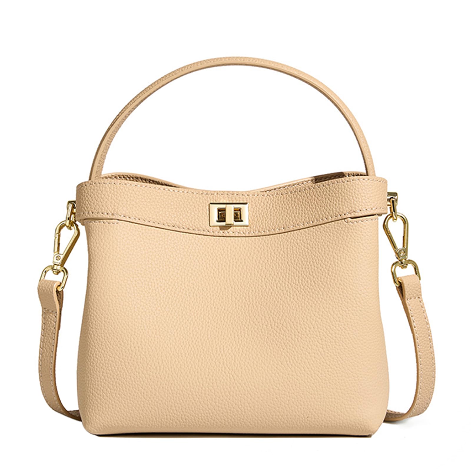 

MFFOR Shoulder Made of Premium Genuine Crossbody or Popular Fashion Women s 2-Way Bag, Leather, Handbag, Bag, Lightweight, Small, Elegant, Casual, бежевий