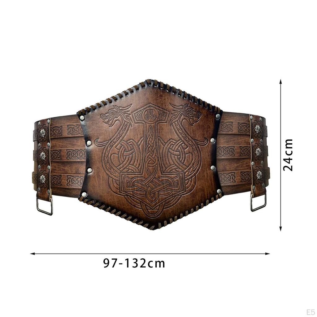 Medieval Belt Made of Soft PU for Performance Halloween Festival