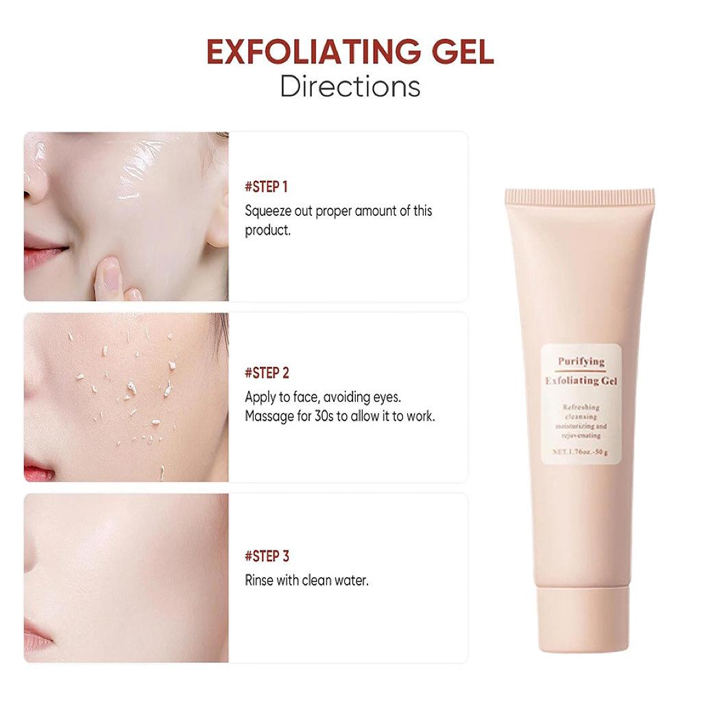 Exfoliating Gel for Face and Body, Deep Cleansing Scrub, Gentle Dead Skin Remover, Improves Dullness & Keratosis Pilaris, 120ml less