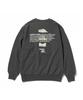 GORDON MILLER Men's Sponsor Print Sweatshirt, 12.7 Oz. Crew Neck, XL, Charcoal Gray, 1745176