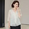 Yalu New Chinese Style Floral Chiffon Shirt for Women