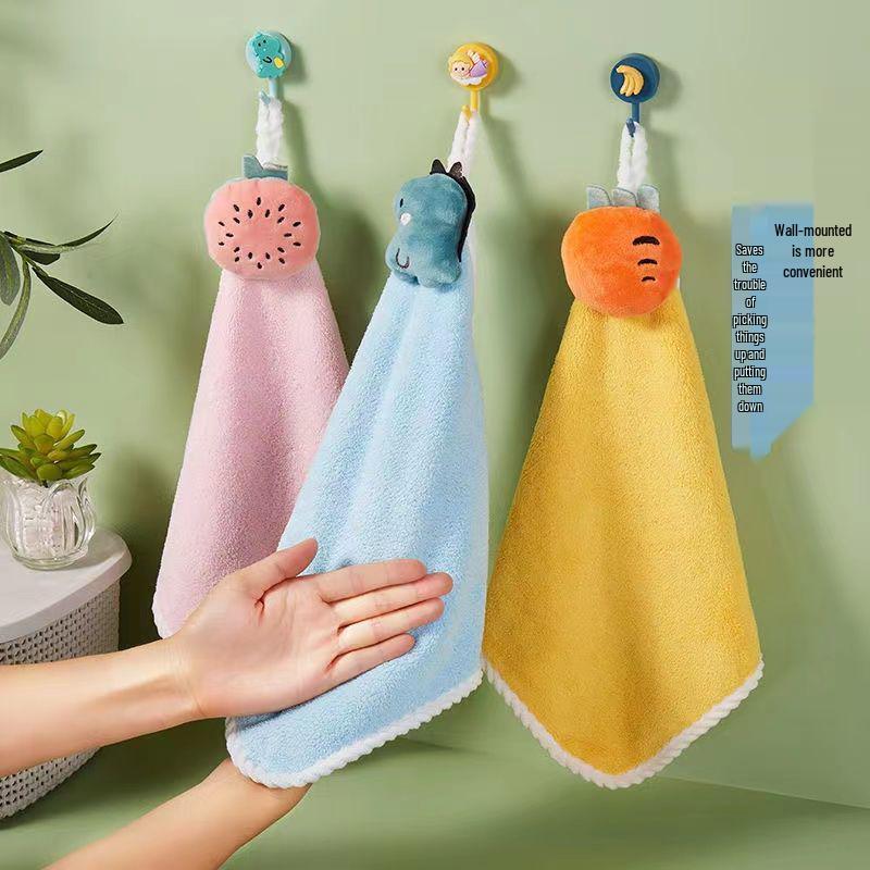 

Cute 3D Doll Cartoon Hand Towel - Quick-Drying, Lint-Free, Absorbent, Hanging Towel for Kids Yellow Carrot Towel