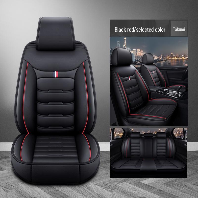 Universal Leather Car Seat Cushion - Washable, All-Season, Easy Care
