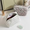 Soft Quilted Cotton Makeup Bag Women Zipper Cosmetic Organizer Handbag Portable Toiletry Case For Girls Stationery Pens Pouch