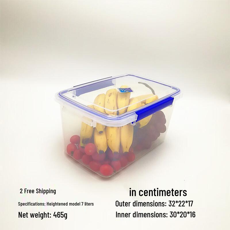 ZISIZ Rectangular Transparent Plastic Food Storage Container