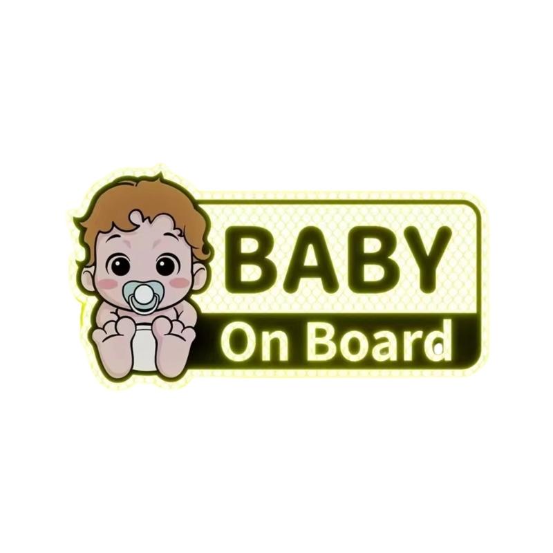 Child Car Reflective Warning Decal With Adhesive For Vehicle Bumper 1