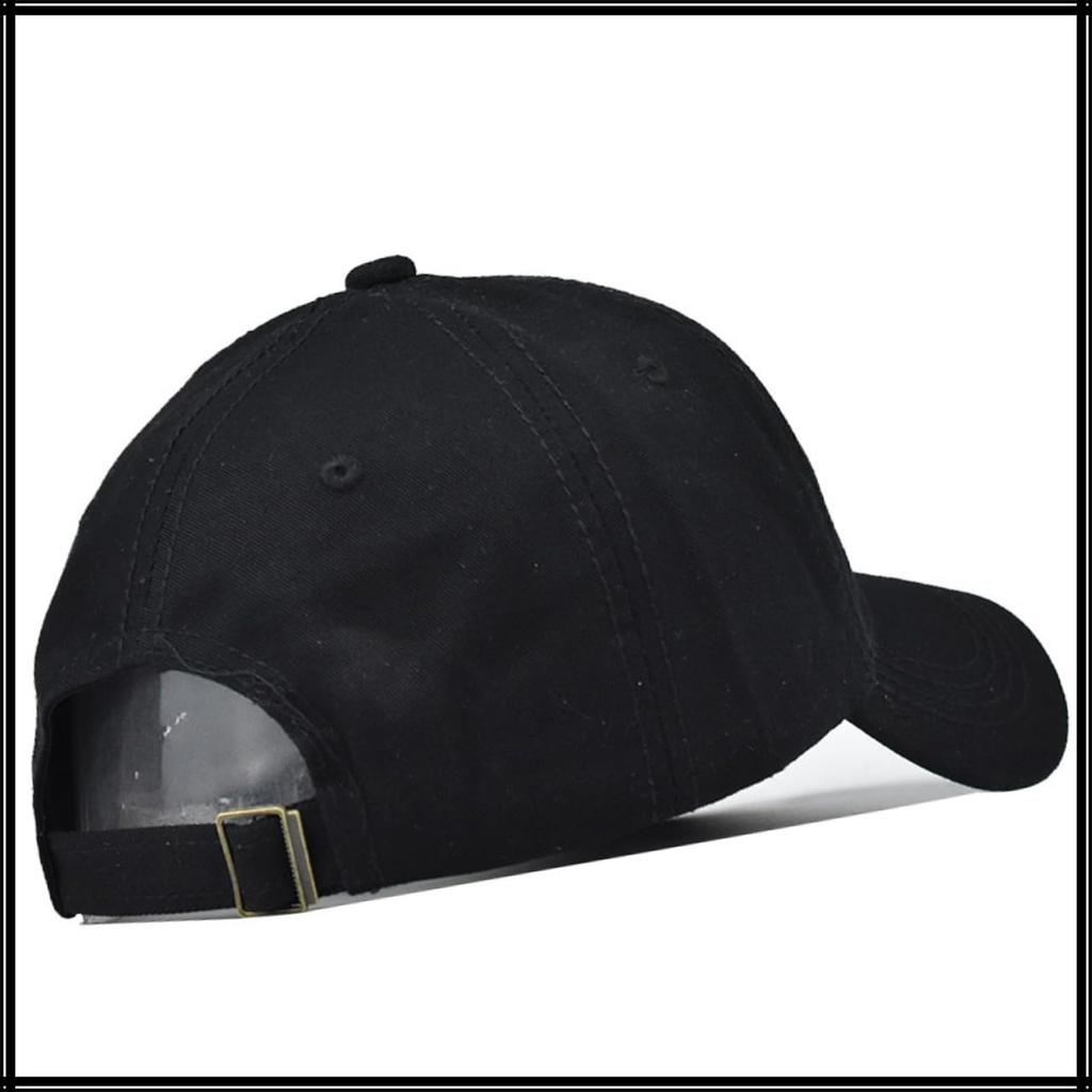 Baseball CZA433 [White Fang] Hat, Cap, Cap, Embroidered, Stylish, Breathable, Outdoor, Casual, Men's, Women's, (Black)