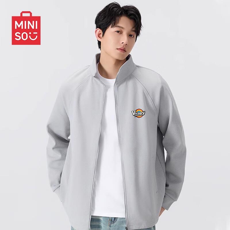 

MINISO Unisex Letter Print College Style Jacket XL