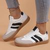 Fashion Lightweight Womens Casual Sneakers Fashion Black White Striped Running Shoes for Woman Comfortable Non Slip Flats Zapatoas Mujer