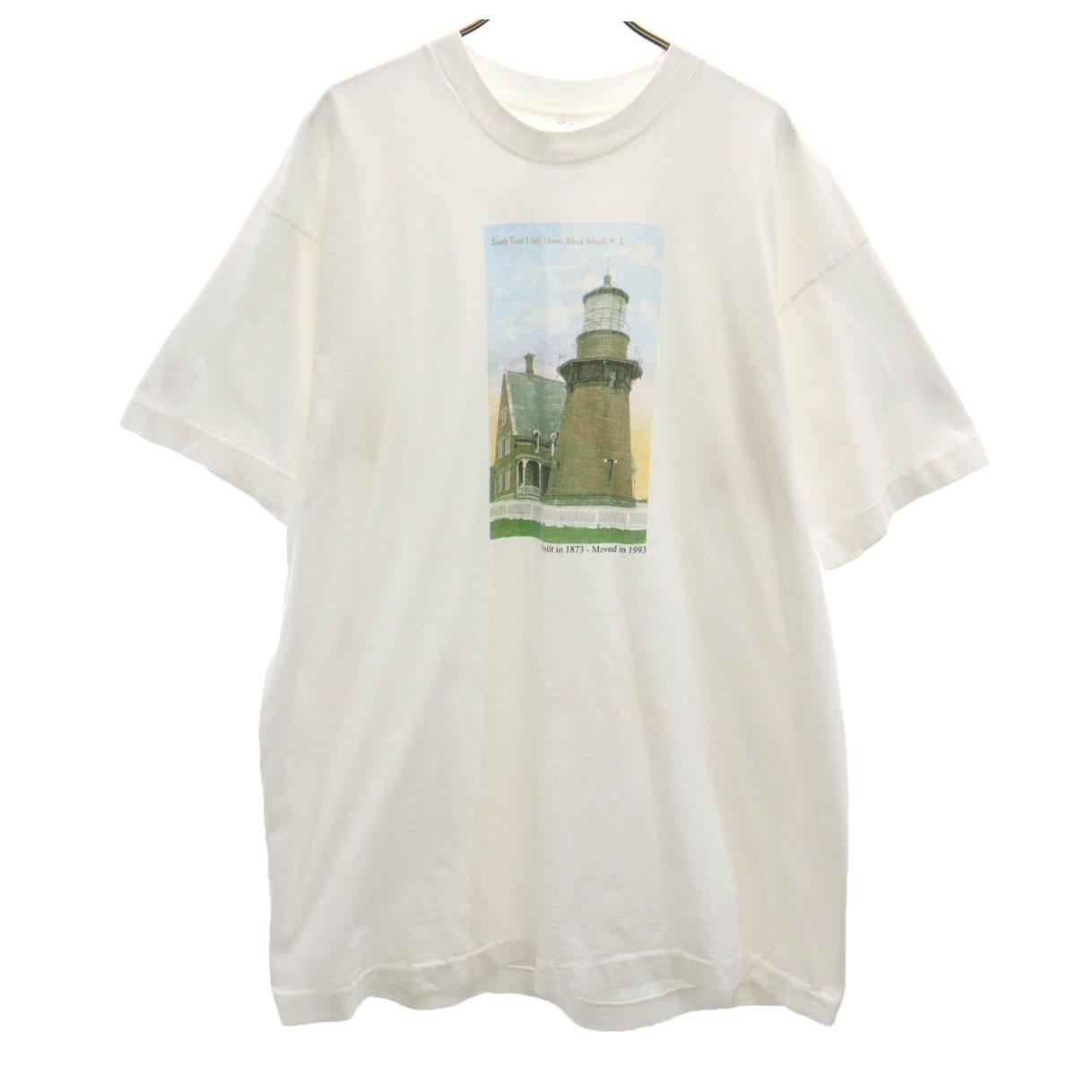 

FRUIT OF THE LOOM 90s Made in USA Old lighthouse Short sleeve T-shirt Men s Used