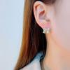 Exquisite S925 Sterling Silver Christmas Bell Bow Earrings
