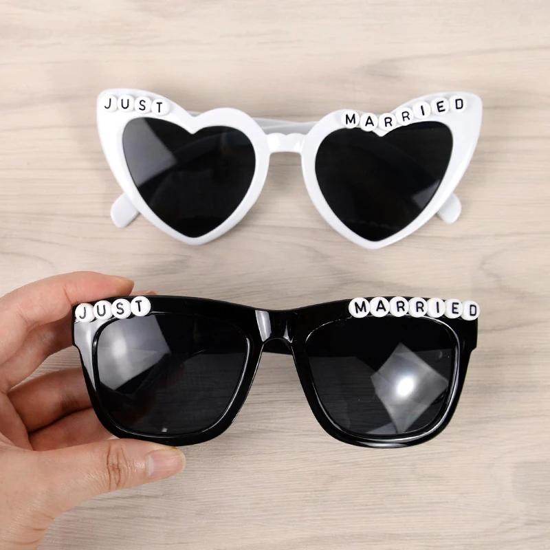 Just Married Sonnenbrillen Hochzeit Brautparty Dekoration Braut Bräutigam Team Braut Brille Brautjungfer Geschenk Junggesellinnenabschied Deko