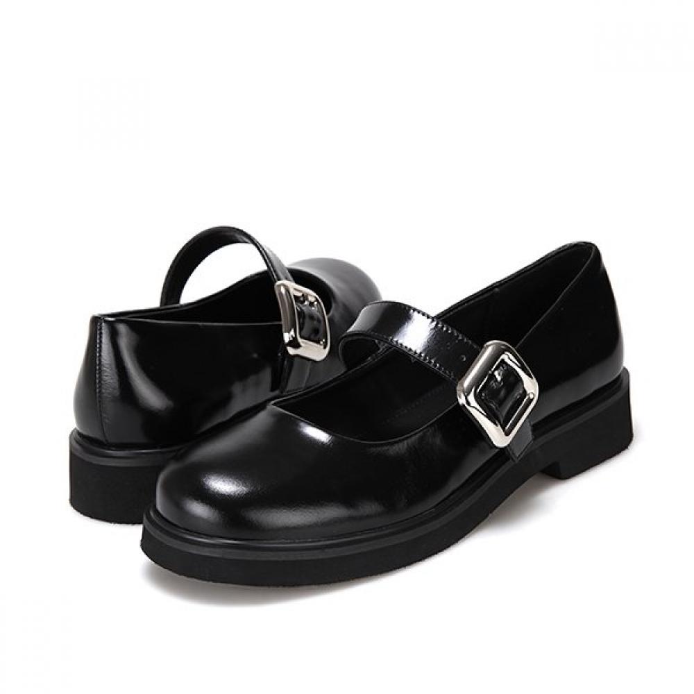 BARBARA Chunky Mold 3cm Mary Jane Flat Bbh135bk