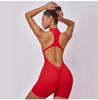 European & American Zipper Aerial Yoga Jumpsuit Bodysuit with Chest Pad & Tummy Control for Women Fitness.