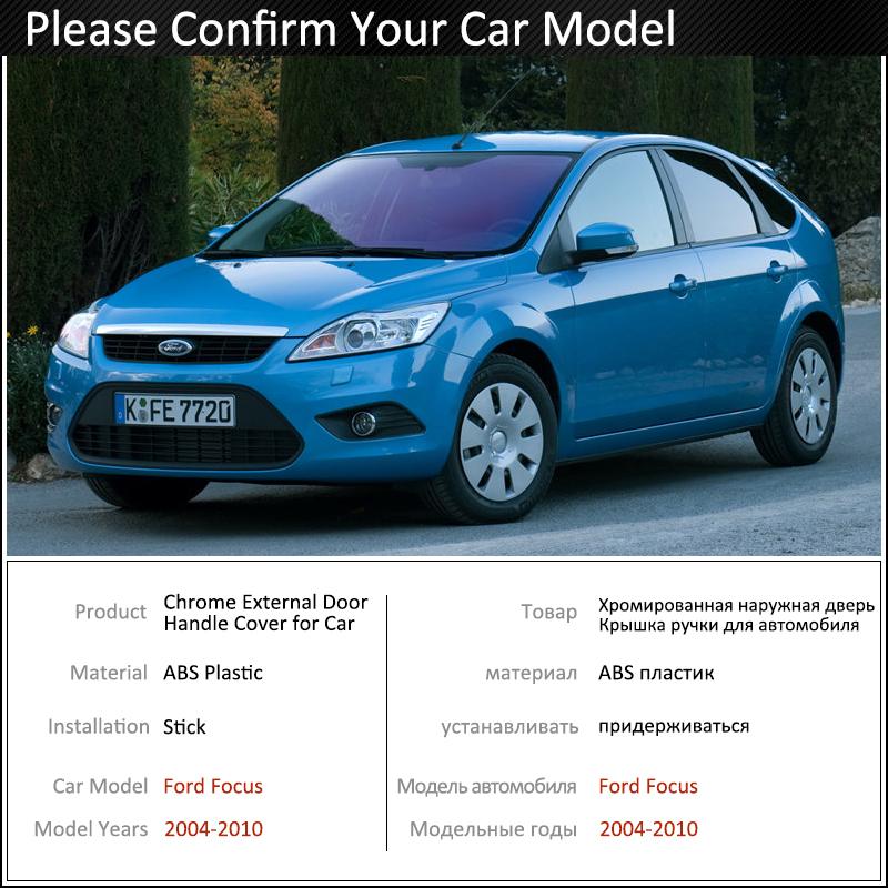 Schwarze Kohlefaser-Türgriffabdeckung für Ford Focus 2 MK2 MK2.5 2004 ~ 2010 2008 2009, Autozubehör, Aufkleber, Verkleidungsset