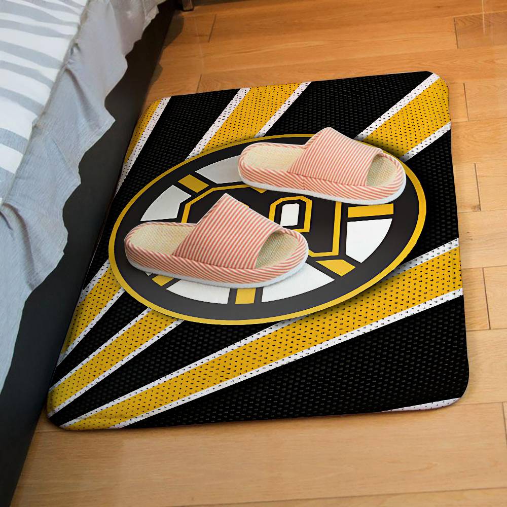Alfombrillas B-Boston-B-Bruins Alfombra para Lavadero en Casa Alfombra para Decoración de Sala de Estar Zona de Salón Felpudo Antideslizante Felpudo de Entrada