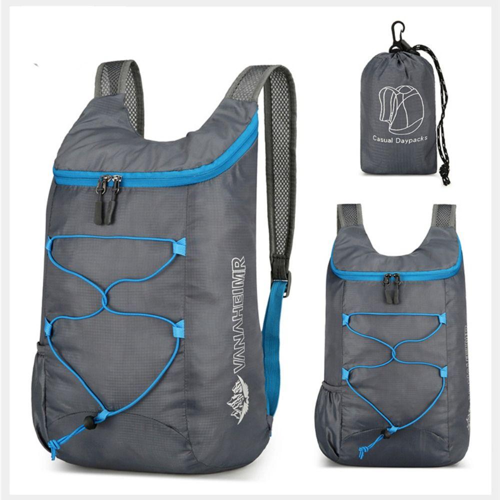 Foldable Sports Backpack Ultra Lightweight Waterproof Nylon Fabric Outdoor Packable Backpack High-capacity Fitness Bag