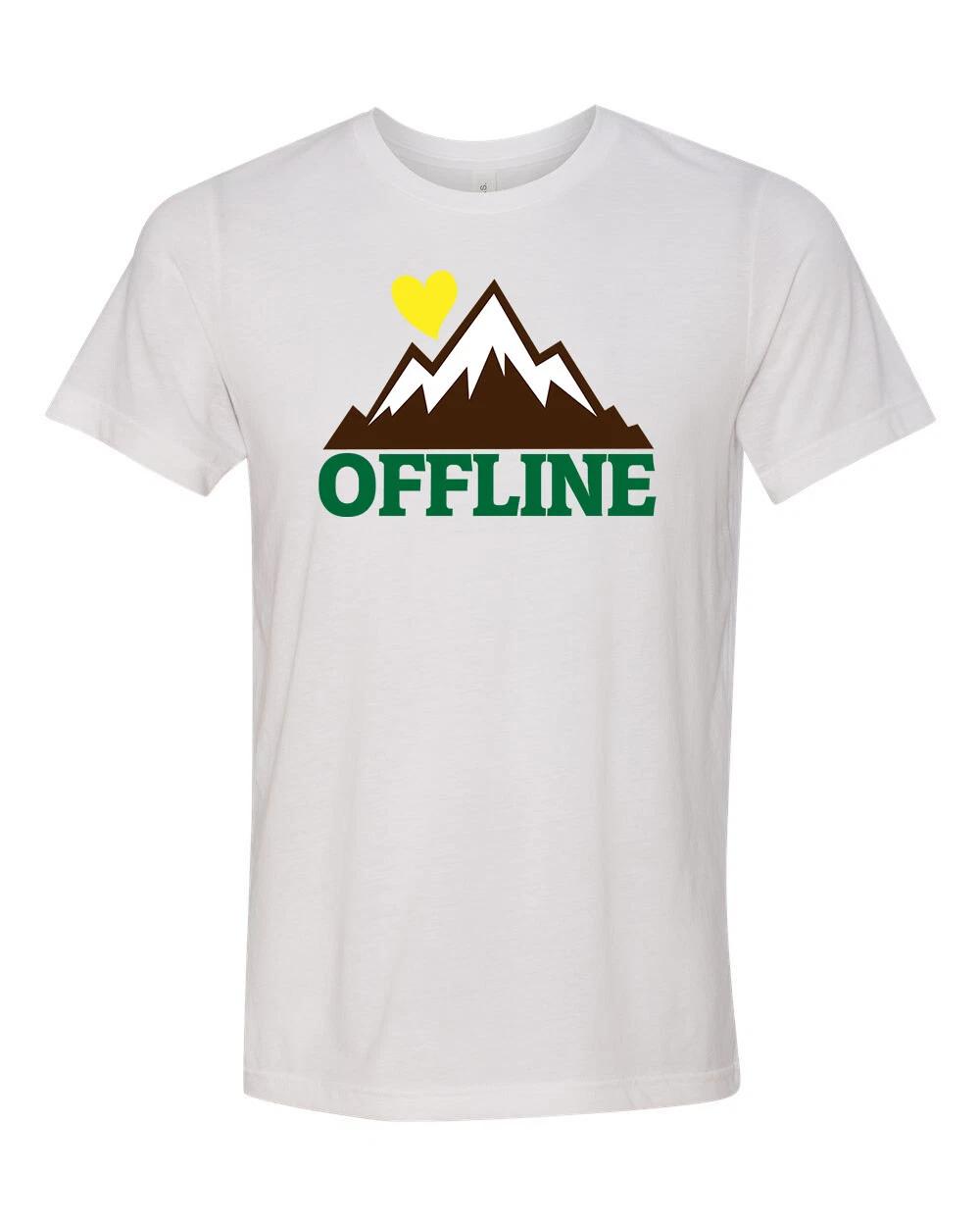 Offline Mountain Range Unisex Adult Short Sleeve T-Shirt S