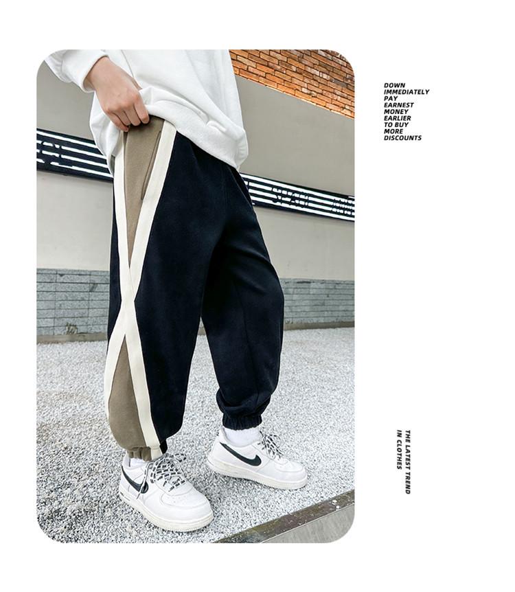 Children's Autumn Colorblock Pants Boys 2025: Casual Loose-Fit Fashion