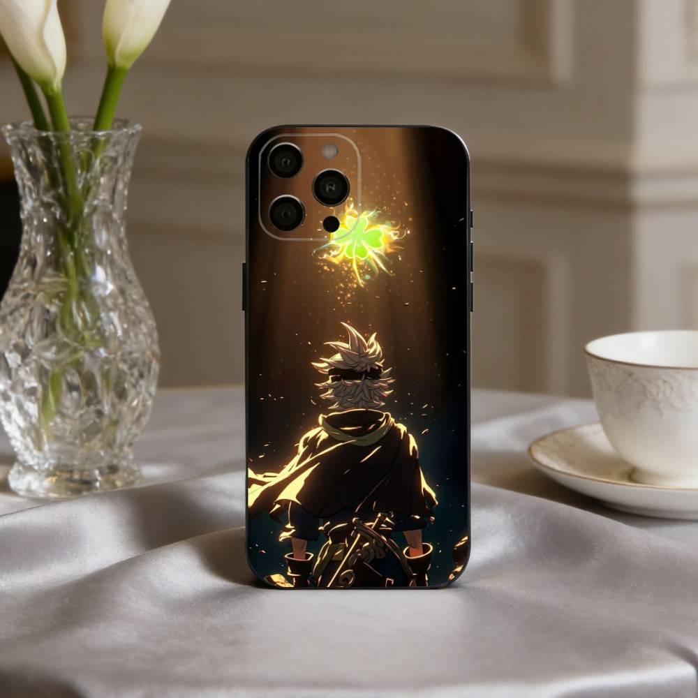 Anime Cool A-Asta B-Black C-Clover  Phone Case For iPhone 17pro,16,15,14,13,12,11 Plus,Pro Max,XS,Soft Silicone Black Cover