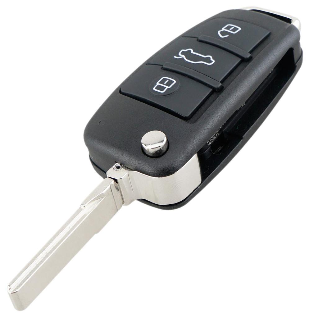Kryt puzdra na diaľkové ovládanie na auto Flip Shell 3 tlačidlo pre A3 A4 A6 Q7 S6 TT Quattro TT A4 A6 A8 2006-2013 Držiak na diaľkový kľúč Protect