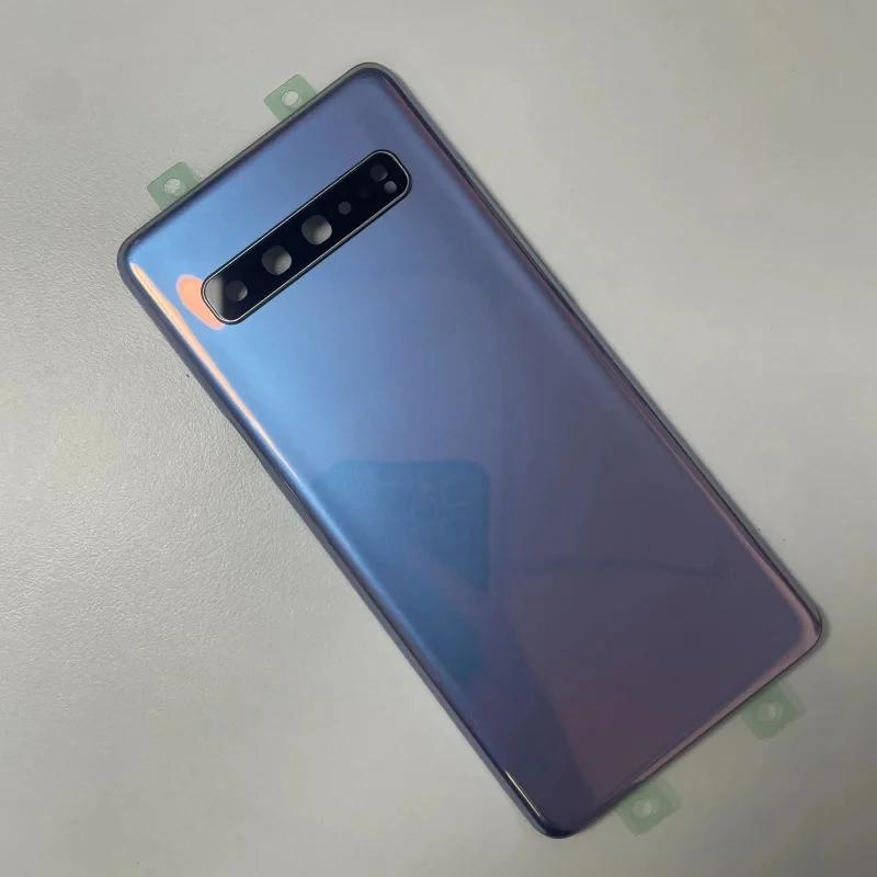 For Samsung Galaxy S10 5G SM-G977B G977f Battery Back Cover Rear 3D Glass Panel Housing Case Camera Lens Replace