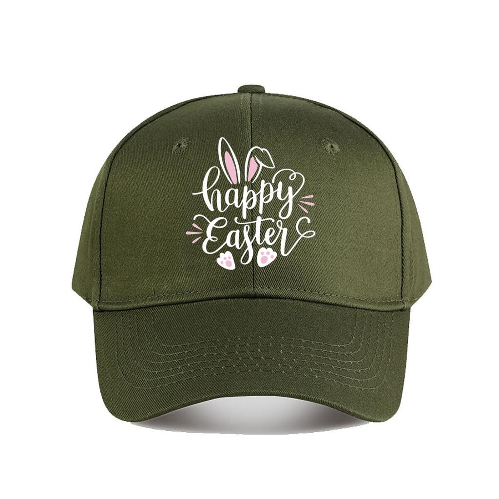 Happy Easter Bunny Ears Claw Decor Sticker Baseball Cap Fashion Unisex Sunhat Womens Outdoor Sports