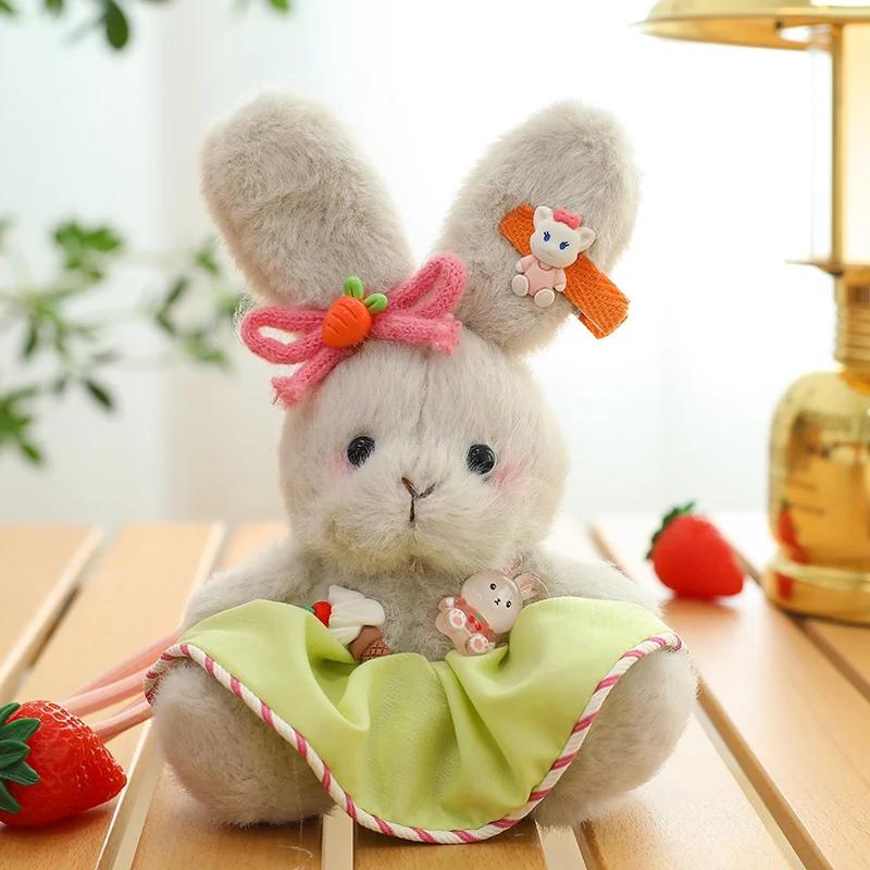 13Cm Sweet Cute Plush Bear Trinkets Rabbit Key Ring Fashion Jewelry Keychain Bag Pendant Birthday Gift Bag Decor