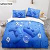 Blue Gamepad Duvet Cover Set Single Double Size For Boys Girls Game Lover Bedding Set Polyester Comforter Cover With Pillowcase