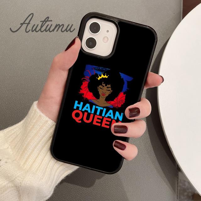 Haiti Haitianische Flagge Handyhülle für iPhone 11 12 13 14 Pro Max mini XR XS SE 2020 6 7 8 Plus Samsung Galaxy S21 S22 Hülle Coque