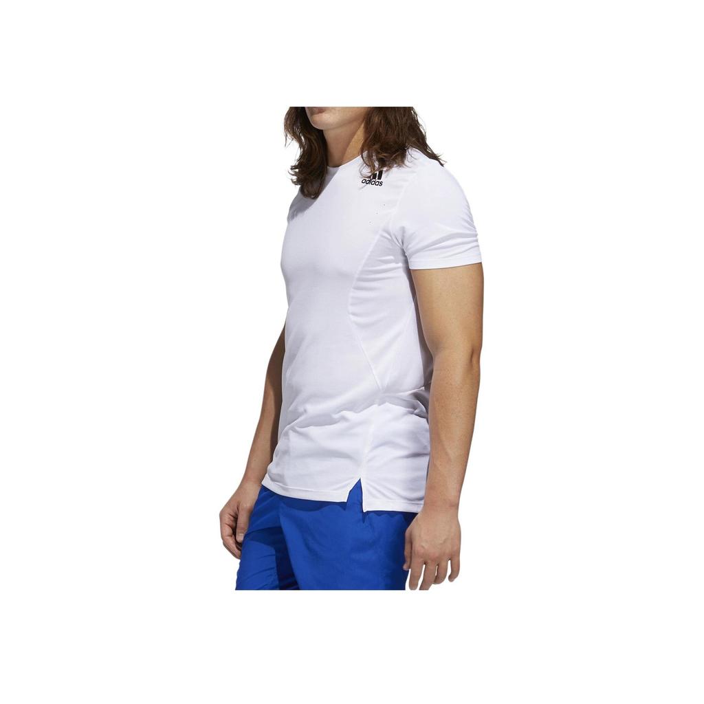 Adidas Sports Fitness Crew Neck Short Sleeve T-Shirt Men Tops White GL7297