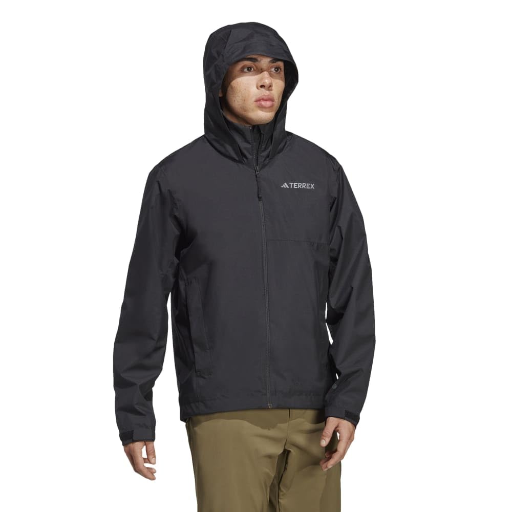 Adidas RB364 Terrex Multi Rain Sizes Men's RAIN.RDY Two-Layer Jacket, Black, J/XL
