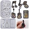 Poppy Crystal Epoxy Music Note Guitar & Piano Pendant Silicone Mold