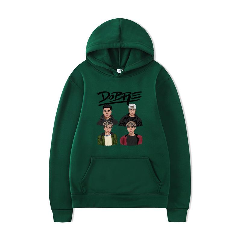 Autumn Winter DOBR Letter Print Men's Hoodie Vintage Unisex Pullover Men Vintage Graphic Hoody Tops Oversize Clothing
